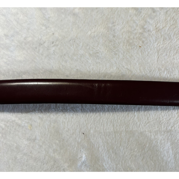 Round Tree York 42 Mens Smooth Leather Dress Belt Brown Silver Buckle B055047 - Picture 11 of 16